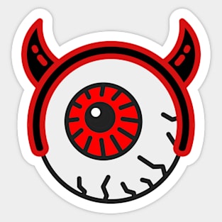 scary eyeball design Sticker